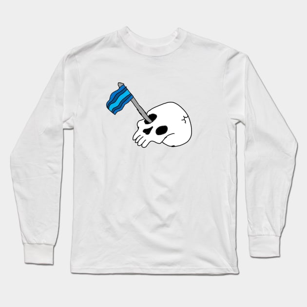 Trans masc skelly Long Sleeve T-Shirt by the doodler